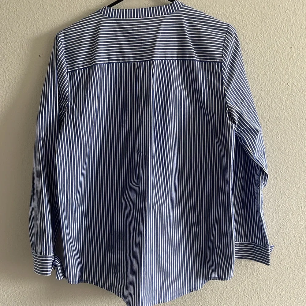 J.Crew Factory Striped Button-Down Shirt with Tie Sleeves - Picture 7 of 7